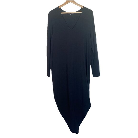 Universal Standard Iconic Geneva Sheath Midi Dress Minimalist Black Size 3XS - Picture 2 of 8